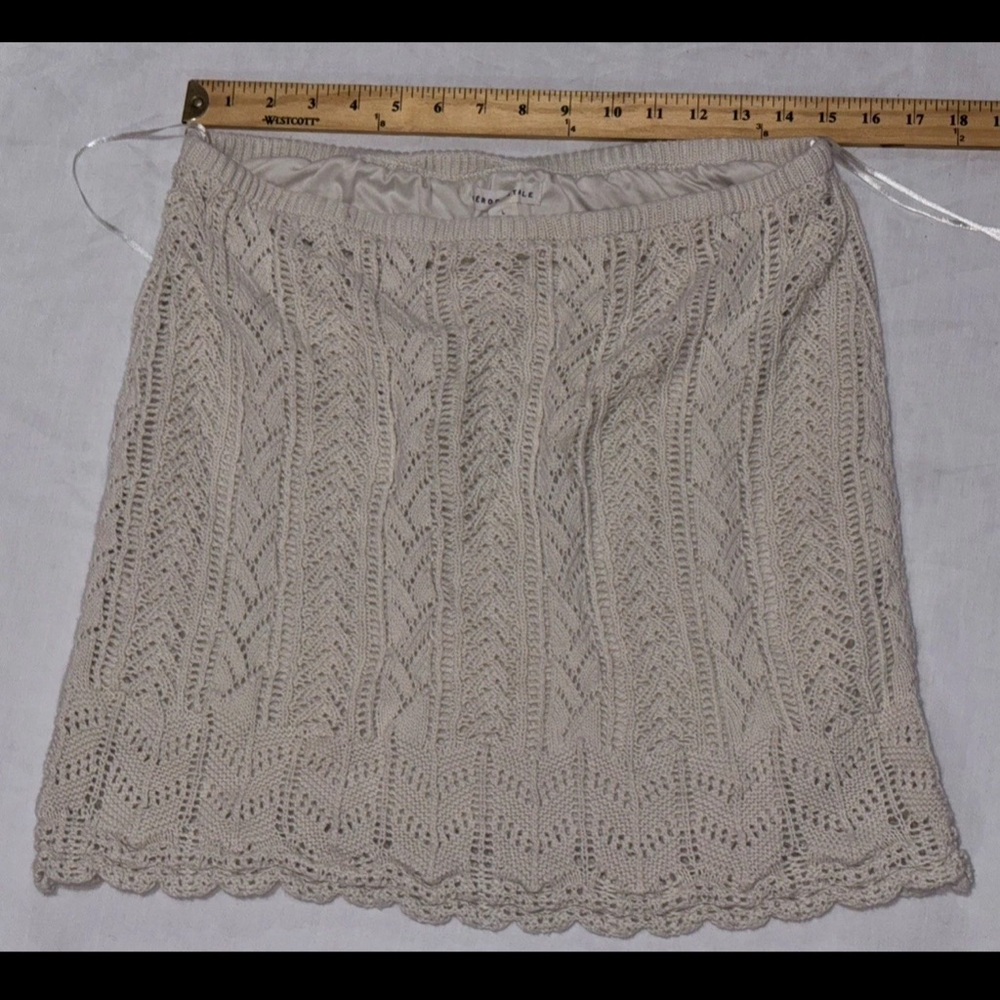 Aeropostale Y2K Crochet Lace Lined Mini Skirt SZ.L